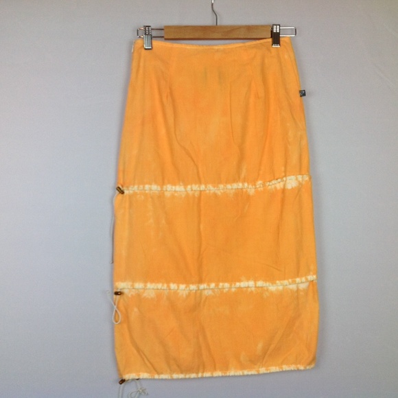 Private Circle Skirt Women Junior 5 Orange Tie Dye - Picture 4 of 7